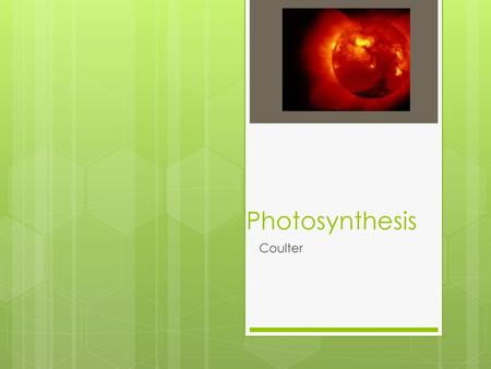 Photosynthesis Coulter.