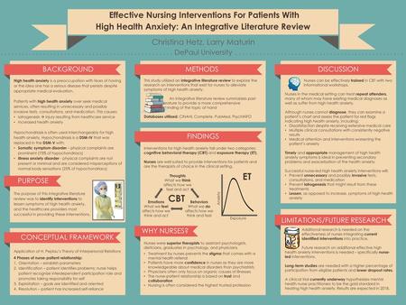 ET CBT Effective Nursing Interventions For Patients With