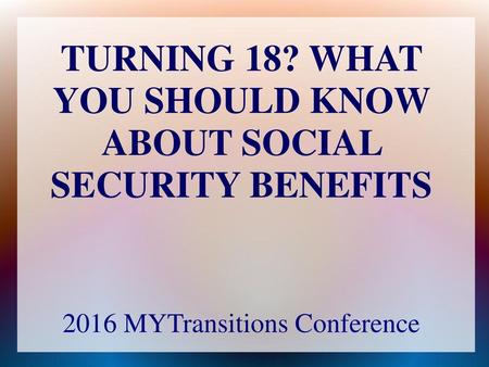 2016 MYTransitions Conference