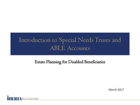 Definition of Special Needs Trust