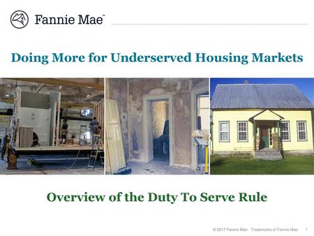 Doing More for Underserved Housing Markets