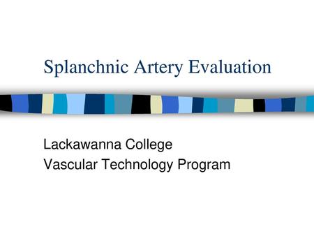 Splanchnic Artery Evaluation
