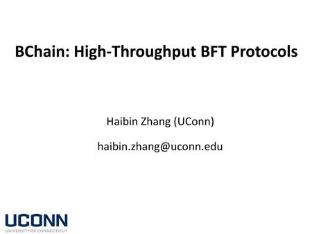BChain: High-Throughput BFT Protocols