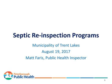 Septic Re-inspection Programs
