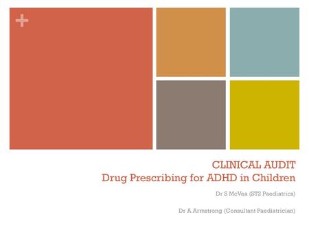 CLINICAL AUDIT Drug Prescribing for ADHD in Children