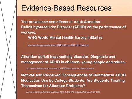 Evidence-Based Resources