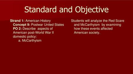 Standard and Objective