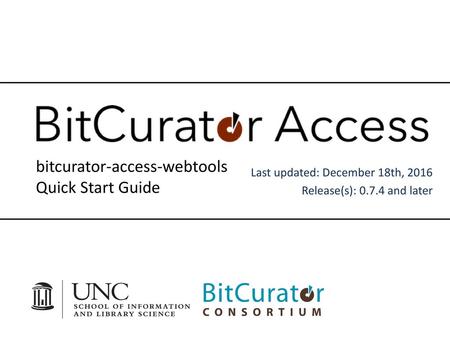 bitcurator-access-webtools Quick Start Guide
