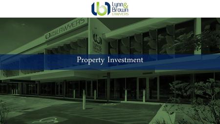 Property Investment Business structures, asset protection & insolvency.