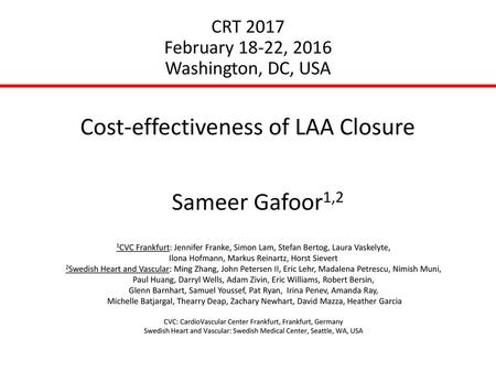 Cost-effectiveness of LAA Closure