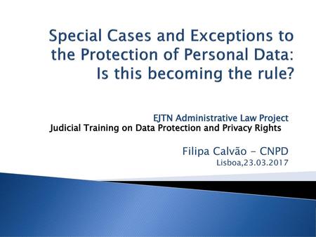 Judicial Training on Data Protection and Privacy Rights