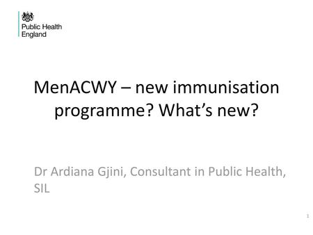 MenACWY – new immunisation programme? What’s new?