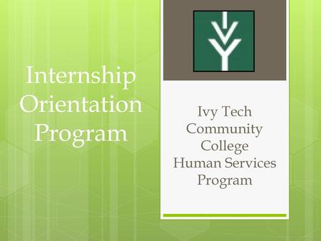 Ivy Tech Community College Human Services Program