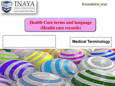 Health Care terms and language (Health care records)