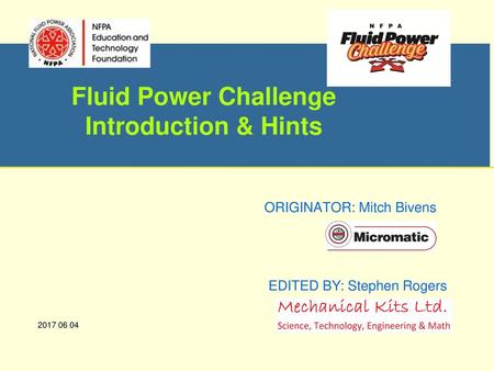 Fluid Power Challenge Introduction & Hints
