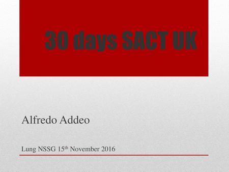Alfredo Addeo Lung NSSG 15th November 2016