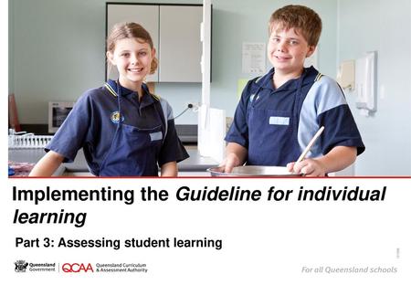 Implementing the Guideline for individual learning
