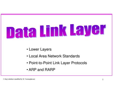 Data Link Layer Lower Layers Local Area Network Standards
