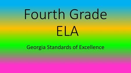 Georgia Standards of Excellence