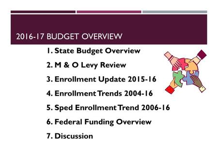 Budget Overview State Budget Overview M & O Levy Review