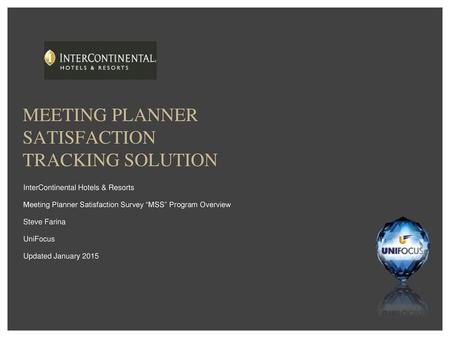 MEETING PLANNER SATISFACTION TRACKING SOLUTION