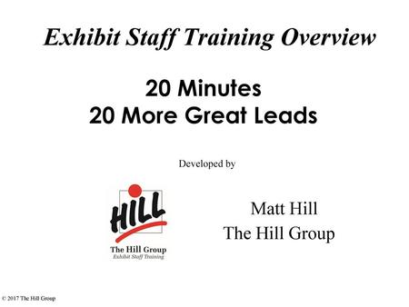 Exhibit Staff Training Overview