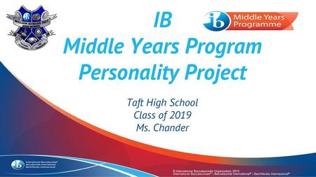 IB Middle Years Program Personality Project