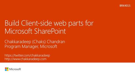 Build Client-side web parts for Microsoft SharePoint