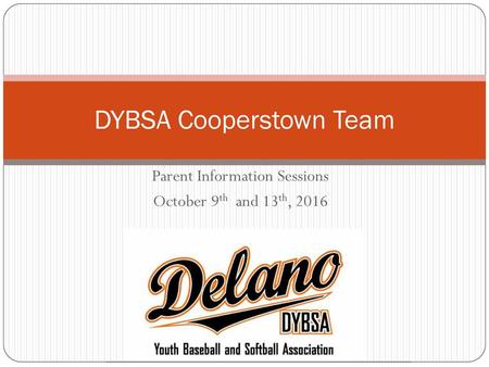 DYBSA Cooperstown Team