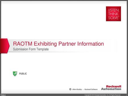 RAOTM Exhibiting Partner Information