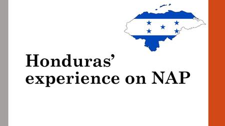 Honduras’ experience on NAP