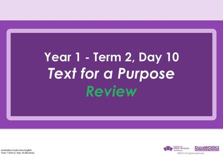 Text for a Purpose Review