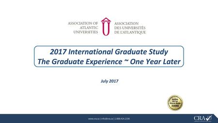 2017 International Graduate Study