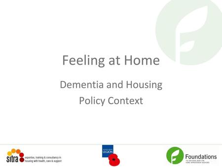 Dementia and Housing Policy Context