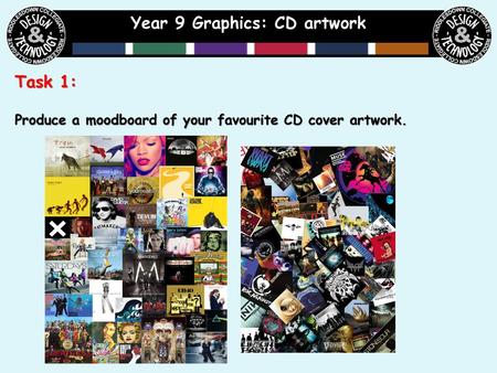 Task 1: Produce a moodboard of your favourite CD cover artwork.