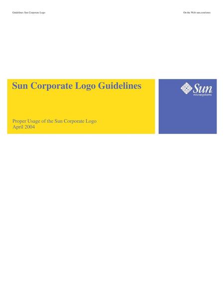 Sun Corporate Logo Guidelines