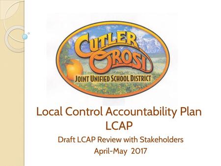 Local Control Accountability Plan LCAP