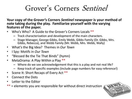 Grover’s Corners Sentinel