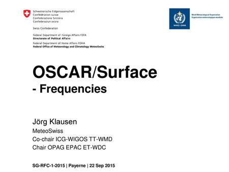 OSCAR/Surface - Frequencies