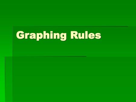 Graphing Rules.