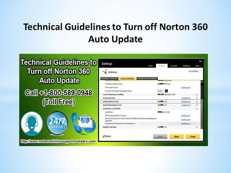 Technical Guidelines to Turn off Norton 360 Auto Update.