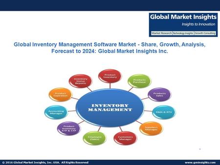 © 2016 Global Market Insights, Inc. USA. All Rights Reserved  Global Inventory Management Software Market - Share, Growth, Analysis,