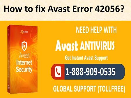 Fix Avast Antivirus Error 42056 Call 1888-909-0535