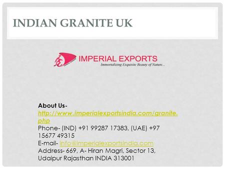 INDIAN GRANITE UK 