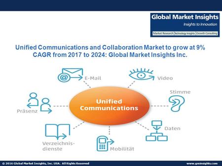 © 2016 Global Market Insights, Inc. USA. All Rights Reserved  Unified Communications and Collaboration Market to grow at 9% CAGR from.