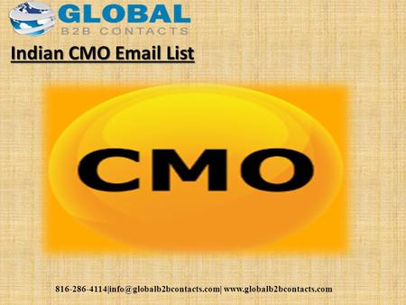 Indian CMO  List.