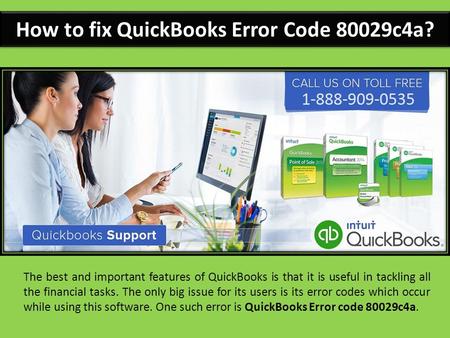 How to fix QuickBooks Error Code 80029c4a Call 1-888-909-0535
