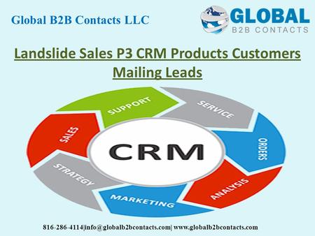 Landslide Sales P3 CRM Products Customers Mailing Leads Global B2B Contacts LLC