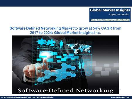 © 2016 Global Market Insights, Inc. USA. All Rights Reserved  Software Defined Networking Market to grow at 54% CAGR from 2017 to 2024: