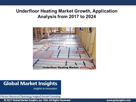 © 2017 Global Market Insights, Inc. USA. All Rights Reserved  Underfloor Heating Market Growth, Application Analysis from 2017 to 2024.